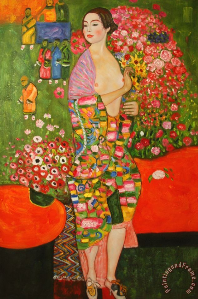 Dancer Painting by Gustav Klimt; Dancer Art Print for sale