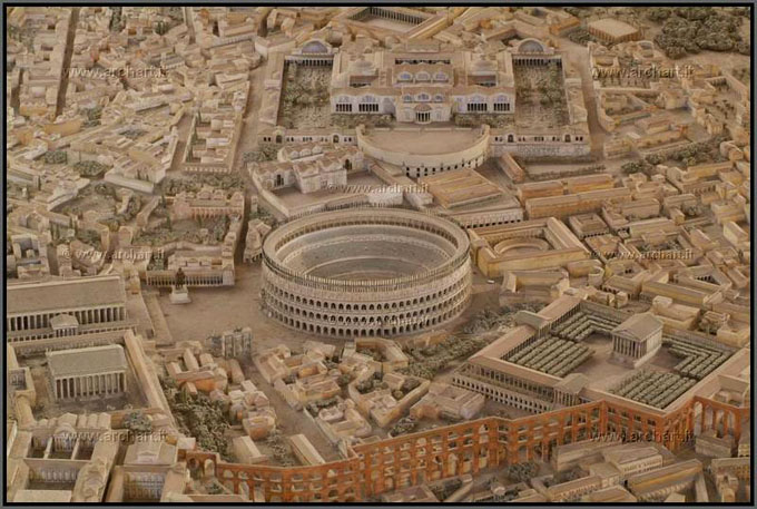 Roma, Museo della Civilta Romana, plastico di Roma antica